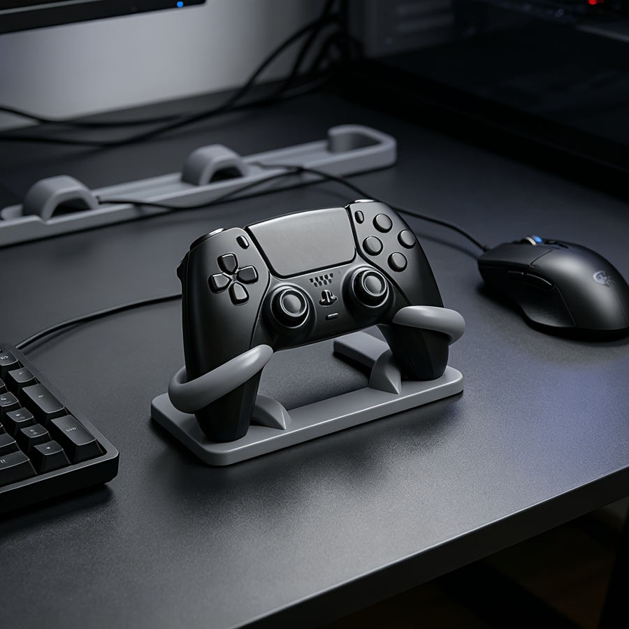 Gaming Setup Desk - ミニマリズムゲームコントローラーホルダー 3D プリント滑り止めデスクスタンドユニバーサルゲームパッドマウント PS5 PS4 Xbox