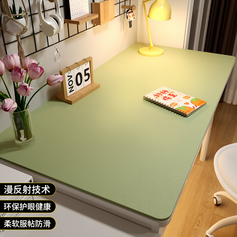 Desk Setup Rug - 環境に優しい目の保護デスクマット、学生用レザー無地コーヒーテーブルマット、耐油性ダイニングテーブルクロス、滑り止め加工