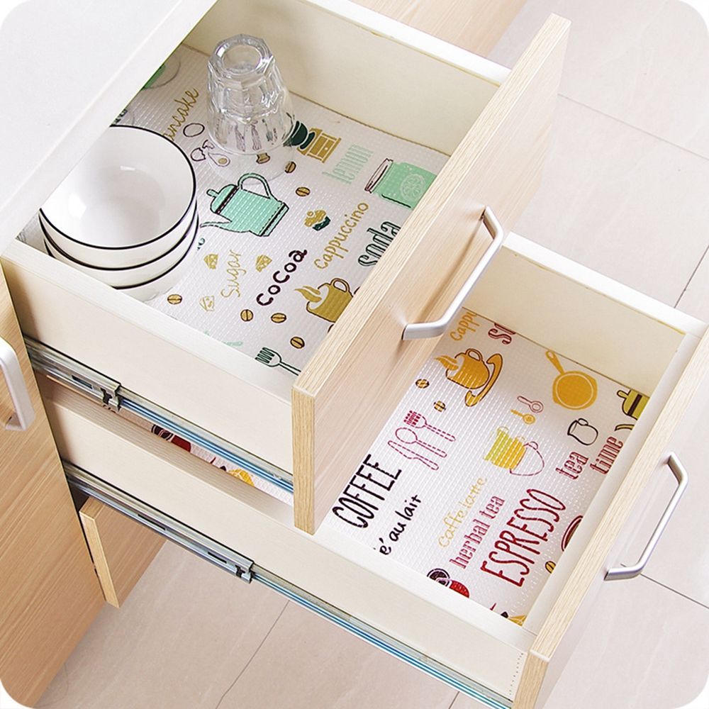 Desk Setup Shelves - 耐油キッチンアクセサリー引き出しマット棚ライナーキャビネット引き出しテーブルマット食器棚プレースマットパッド紙キャビネットマット