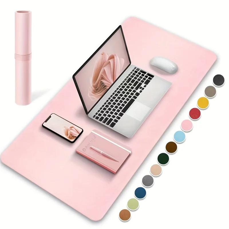 Desk Setup Rug - 1 個大型サイズ 600*300 ミリメートルオフィスデスクプロテクターマット PU レザー防水マウスパッドデスクトップキーボードデスクパッドゲームマウスパッド