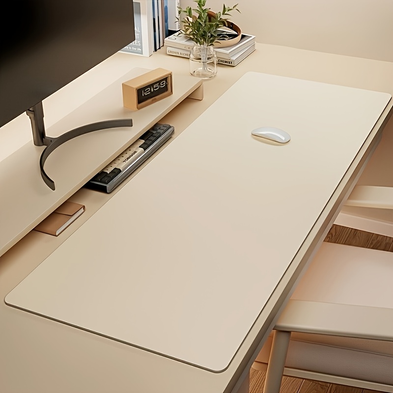 Desk Setup Rug - 1個の大型フェイクレザーマウスパッド、滑り止め防水デスクパッド、オフィス、デスク用、デスク用マウスパッド、お手入れ簡単、マウスパッド