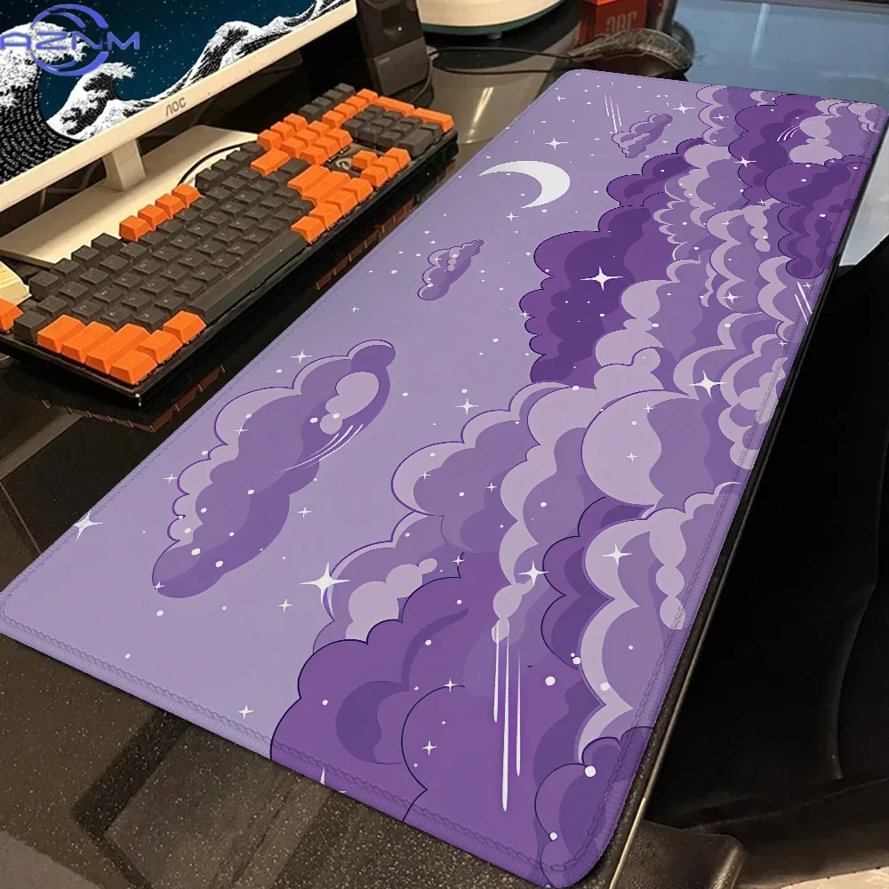 Desk Setup With Laptop - Skyscapeセットアップ ゲーミングアクセサリー 大型マウスパッド ゲーマーマウスパッド アニメサポート ノートパソコン