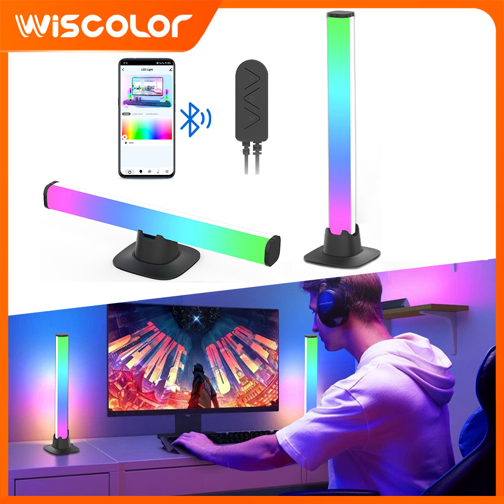Desk Setup With Tv - RGB LED ライトバー Bluetooth セットアップアンビエントテーブルランプデスクナイトライトクリスマスパーティーテレビバックライトスマートホーム装飾