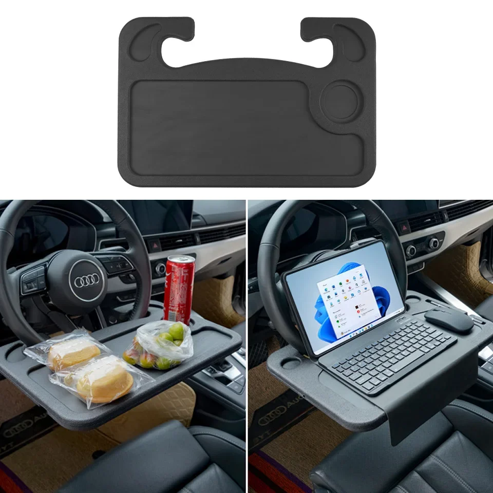 Desk Setup Pc - ポータブル車のラップトップコンピュータデスクマウントスタンド食べる仕事車のステアリングホイールダイニングテーブルブラケットドリンク食品コーヒートレイボード
