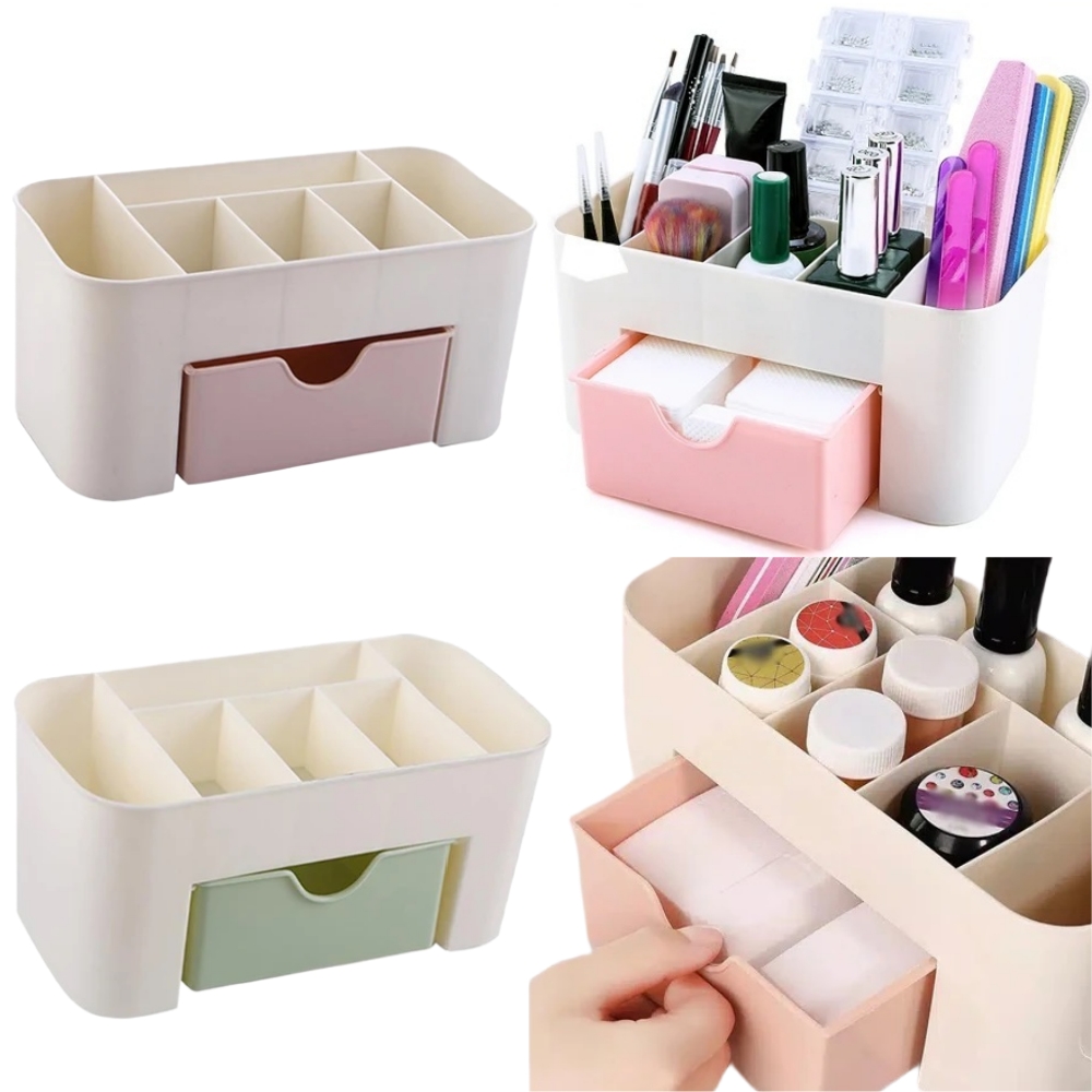 Desk Setup Shelves - ネイルアートオーガナイザーデスクトップ引き出し化粧品収納ボックス化粧ブラシオーガナイザーボックスジュエリー口紅マスクコンパートメント
