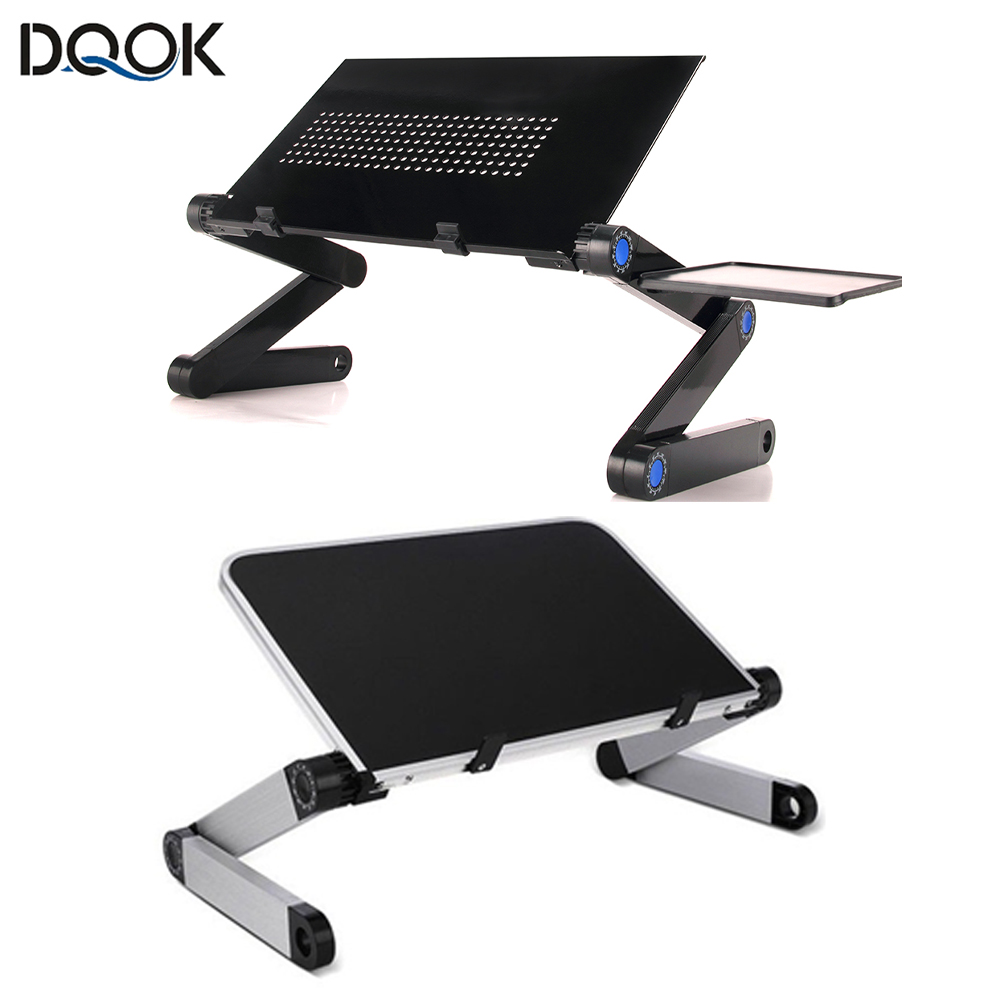 Desk Setup Pc - 調節可能なラップトップデスクスタンドポータブルアルミ人間工学に基づいたラップデスクテレビベッドソファ PC ノートブックテーブルデスクスタンドとマウスパッド
