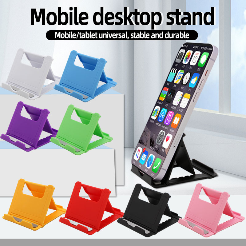 Desk Setup Kit - ミニクリエイティブポータブルユニバーサル折りたたみプラスチック電話スタンドタブレットスタンド8色ユニバーサルコンビネーションセット
