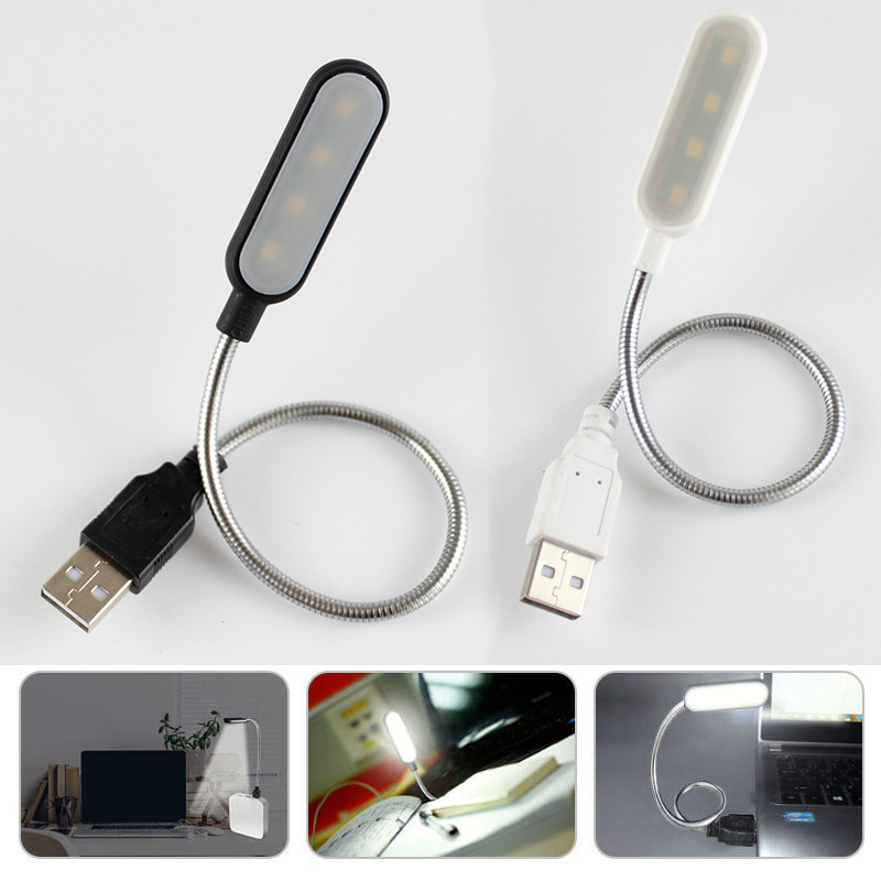 ミニ 4 LED ブックランプポータブル USB 読書ナイト - Desk Setup Laptop のレビューと価格