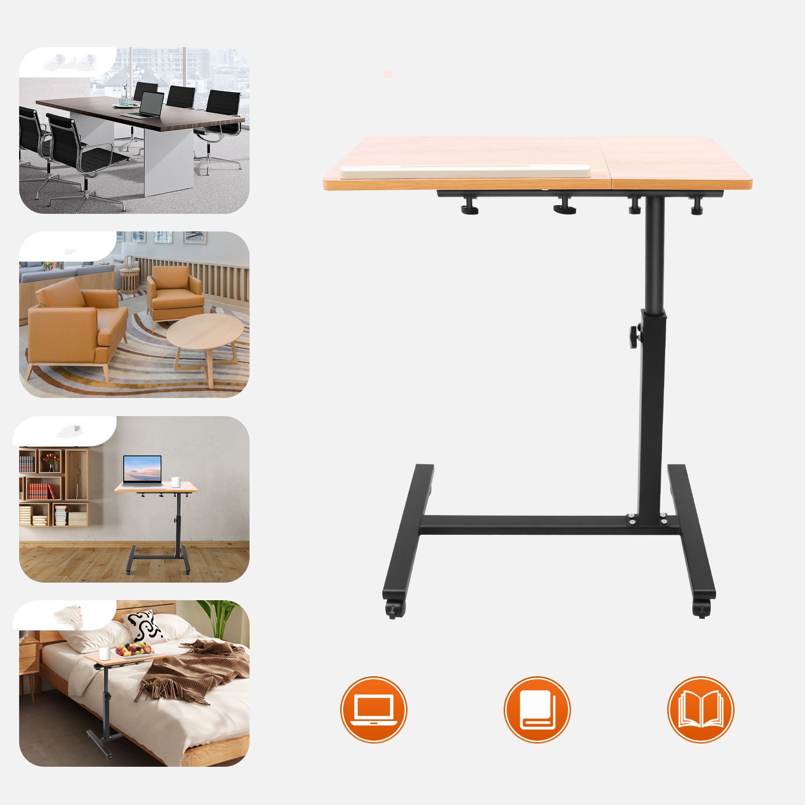 モバイルラップトップテーブル 調整可能 360度回転 °   - Desk Setup Pc のレビューと価格