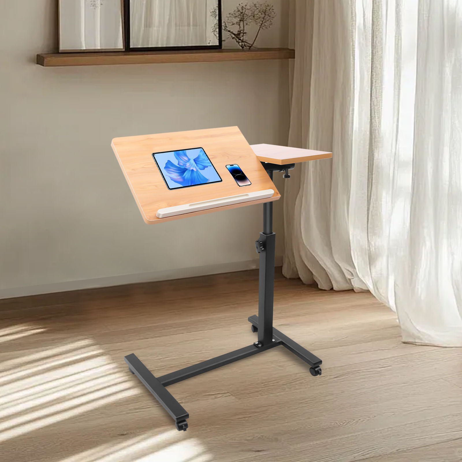 モバイルラップトップテーブル 調整可能 360度回転 °   - Desk Setup Pc のレビューと価格