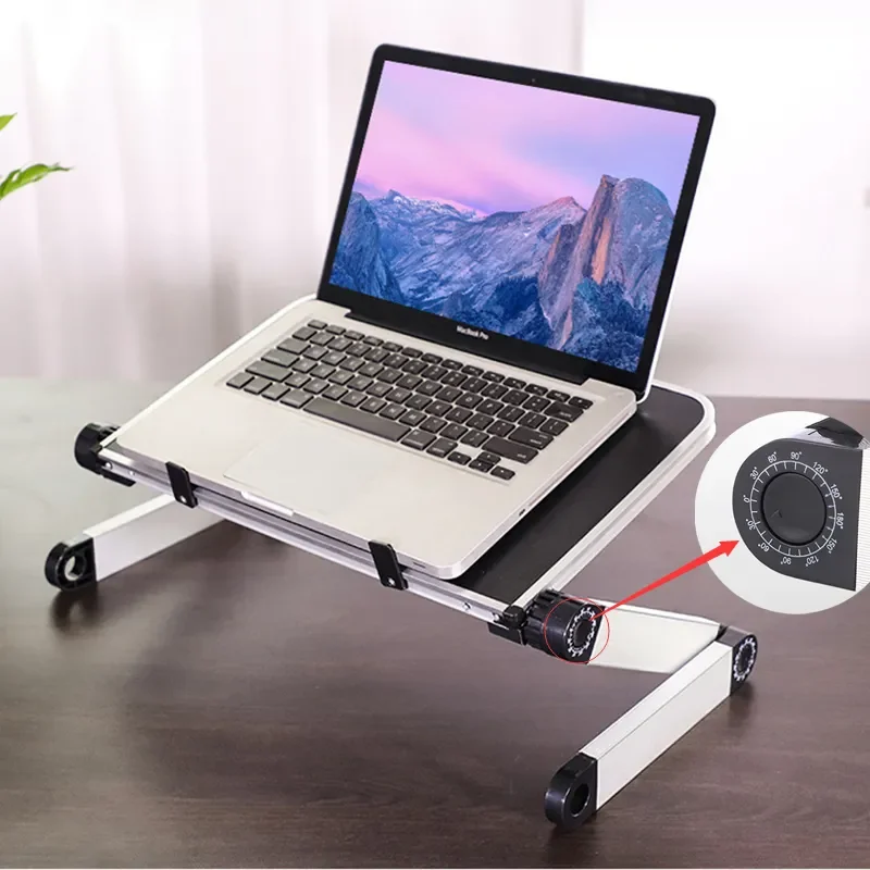 冷却ファン付き調節可能なラップトップスタンド 高さ角度調整可 - Desk Setup Pc のレビューと価格
