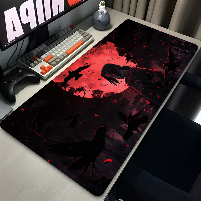 マウスパッド ゲーマー 大型 XXL うちはイタチ マダラ  - Desk Setup Black のレビューと価格