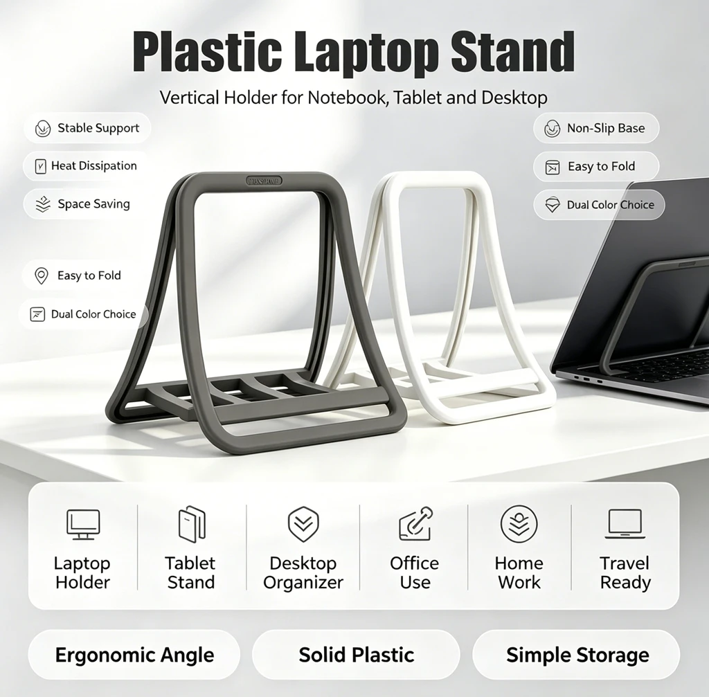 縦型ノートパソコンスタンド ノートブックホルダー ダブルスロ - Desk Setup Mac のレビューと価格