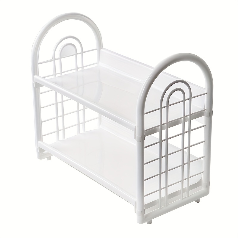 1個の二重層多機能プラスチックデスクトップオーガナイザーシェ - Desk Setup Shelves のレビューと価格