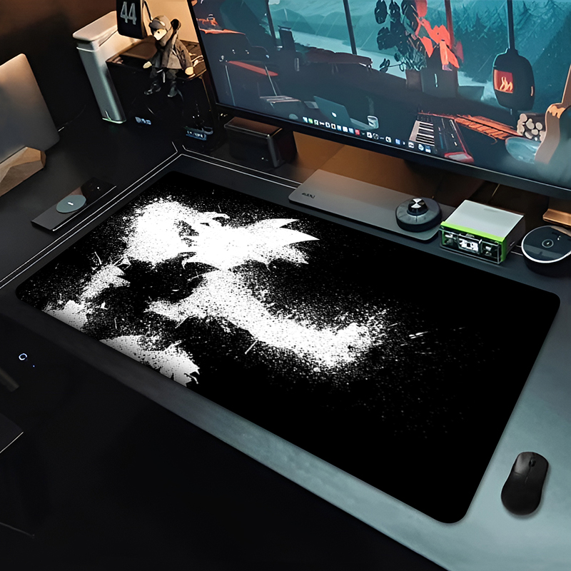 DBZ ブラックアニメマウスパッドドラゴンボール大型 PC  - Desk Setup Black のレビューと価格