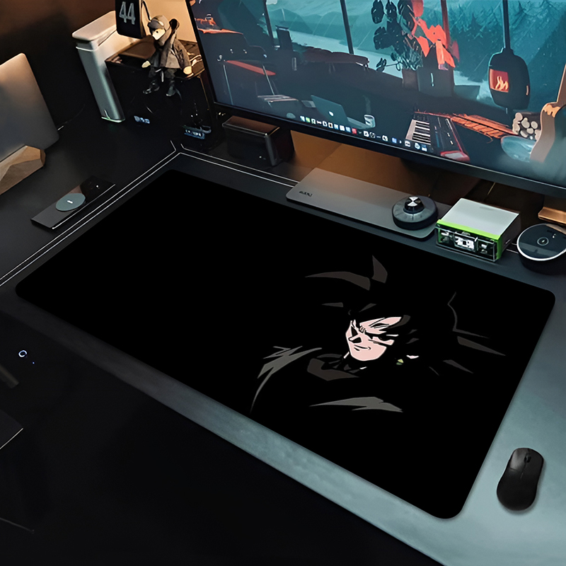 DBZ ブラックアニメマウスパッドドラゴンボール大型 PC  - Desk Setup Black のレビューと価格
