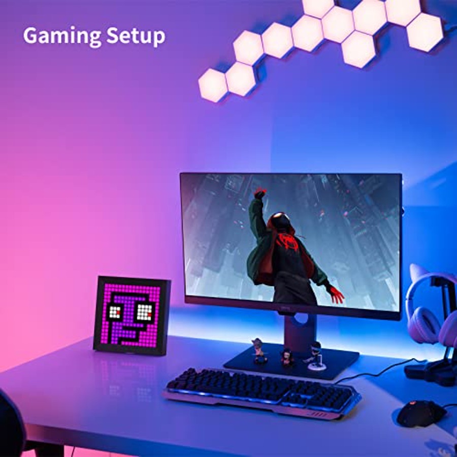 LEDライトピクセルディスプレイパネル、RGBライトバー対応 - Desk Setup With Tv のレビューと価格