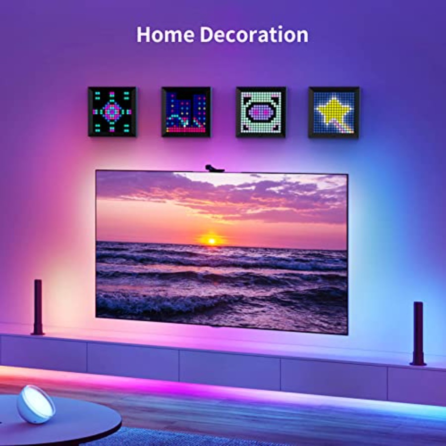 LEDライトピクセルディスプレイパネル、RGBライトバー対応 - Desk Setup With Tv のレビューと価格