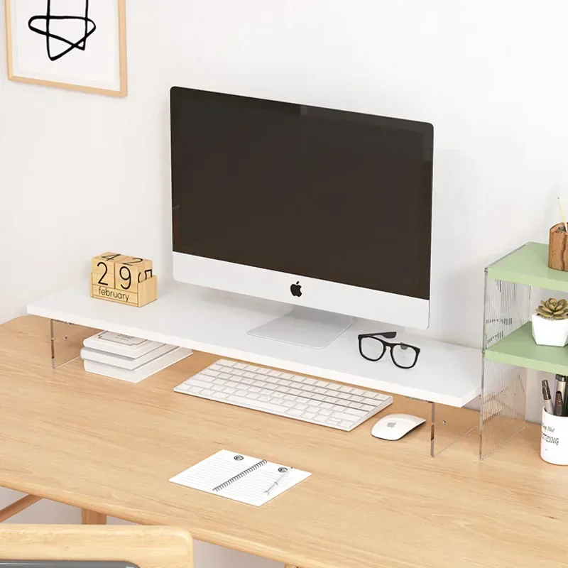 アクリルサスペンションオフィスコンピューターモニター、ローテ - Desk Setup Laptop のレビューと価格
