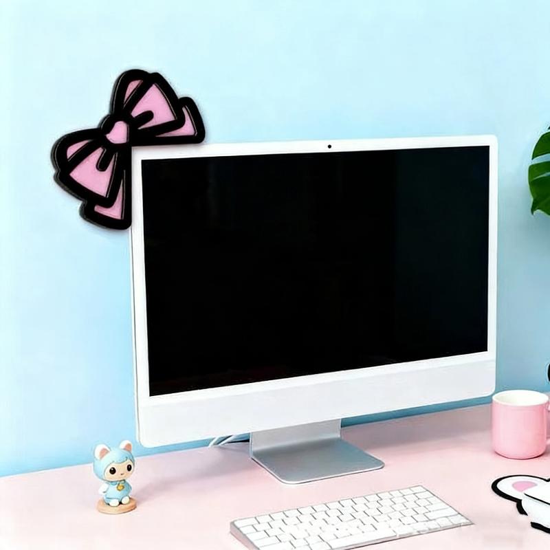 新しい 1/2 個木製ちょう結び PC アクセサリーかわいい - Desk Setup Pc のレビューと価格
