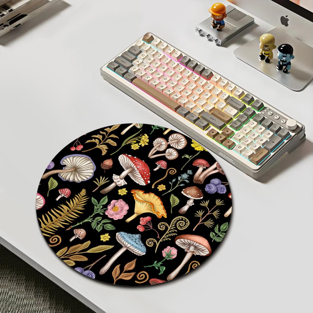 ラウンド森林植物マウスパッドゴム滑り止めオフィスキーボードマ - Desk Setup With Plants のレビューと価格