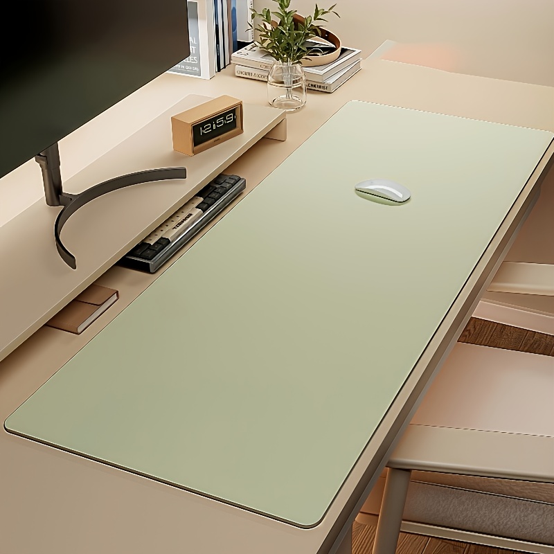 1個の大型フェイクレザーマウスパッド、滑り止め防水デスクパッ - Desk Setup Rug のレビューと価格