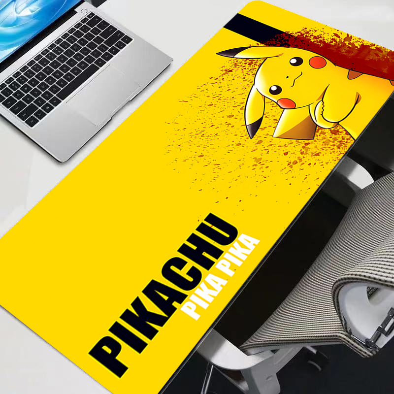 マウスパッド大 P-ピカチュウゴム PC コンピュータゲーム - Desk Setup Rug のレビューと価格