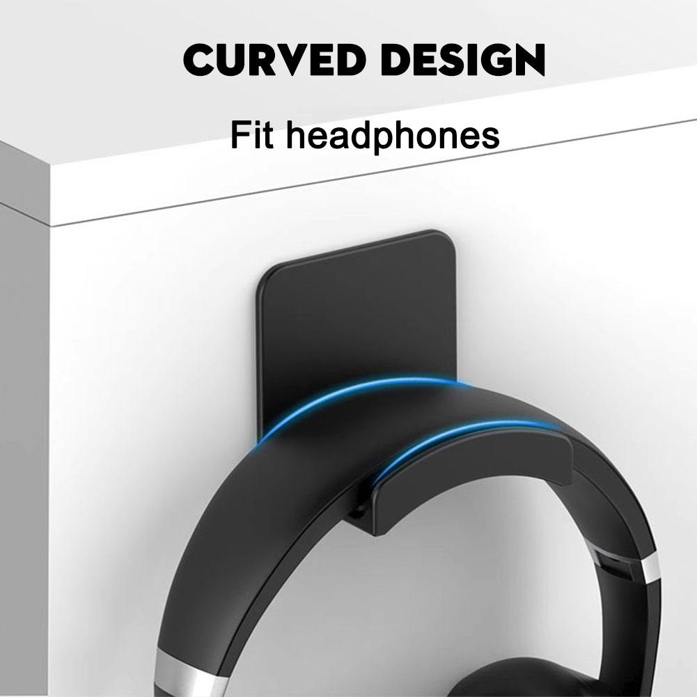 2 個ユニバーサルプラスチック壁掛けヘッドフォンスタンドゲー - Headphone Hook Under のレビューと価格