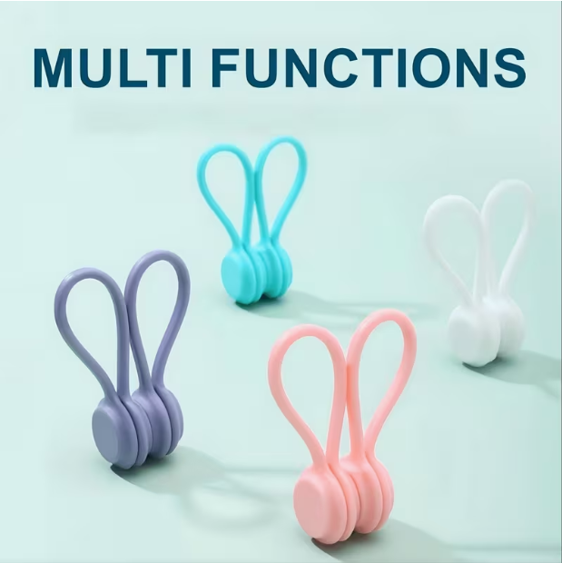 3個入り マグネット式充電ケーブルオーガナイザー データケー - Headphone Hook Under のレビューと価格