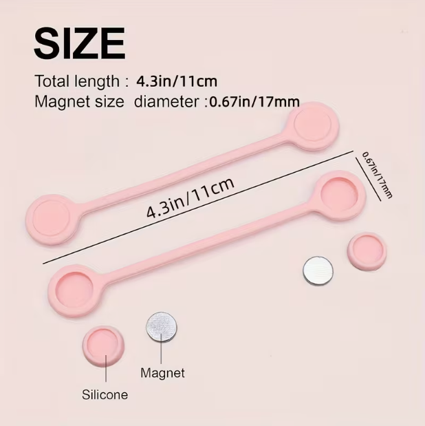 3個入り マグネット式充電ケーブルオーガナイザー データケー - Headphone Hook Under のレビューと価格