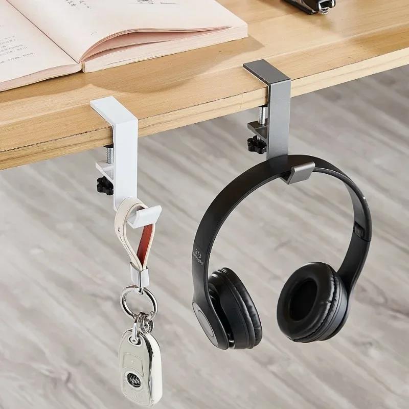 パンチフリー多機能ヘッドホンデスクエッジフックテーブルエッジ - Headphone Hook Under のレビューと価格