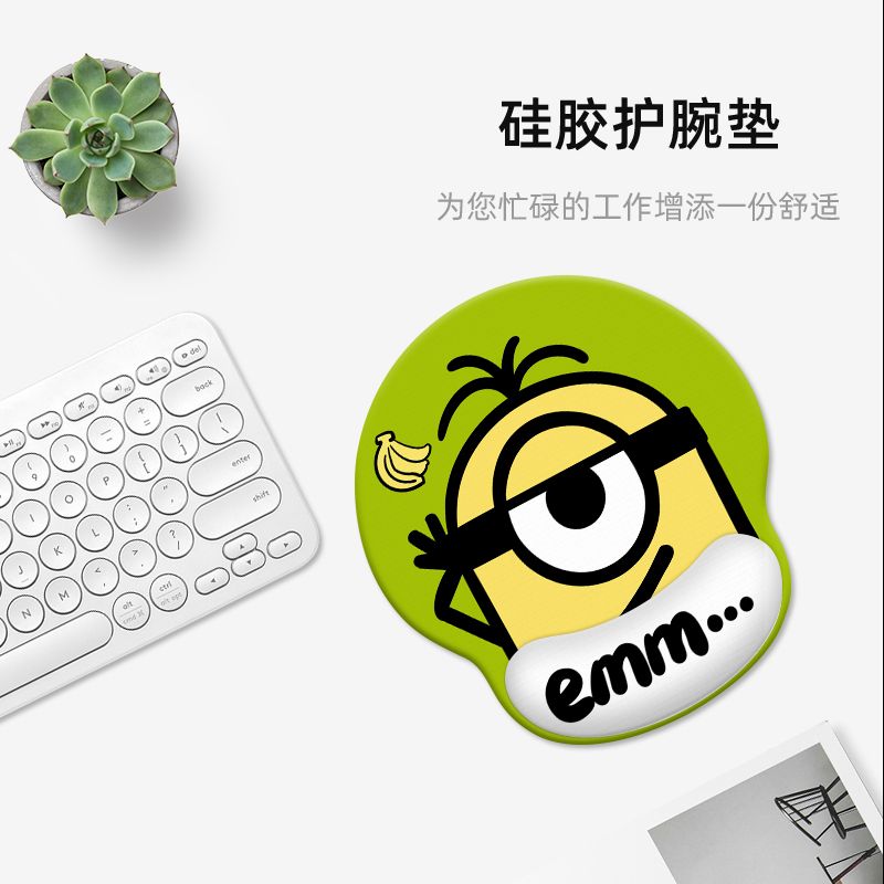 ミニオンズ漫画かわいいリストバンド付きマウスパッド カワイイ - Desk Setup Rug のレビューと価格