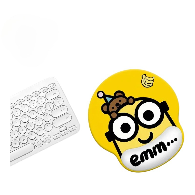 ミニオンズ漫画かわいいリストバンド付きマウスパッド カワイイ - Desk Setup Rug のレビューと価格