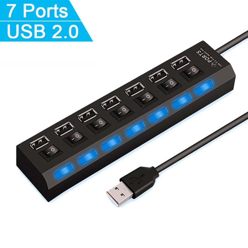 7 ポート USB 2.0 ハブスプリッター PC ノートブ - Desk Setup Mac のレビューと価格