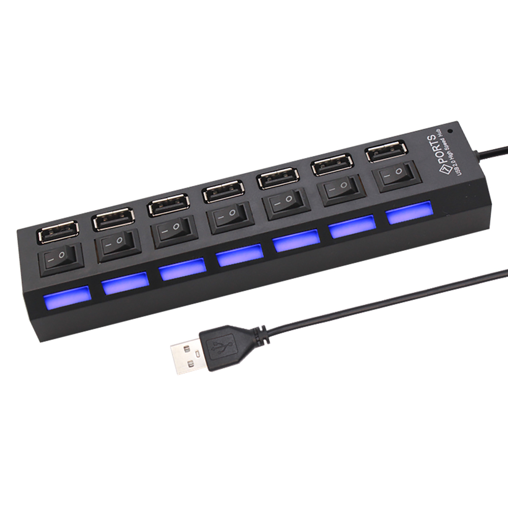 7 ポート USB 2.0 ハブスプリッター PC ノートブ - Desk Setup Mac のレビューと価格