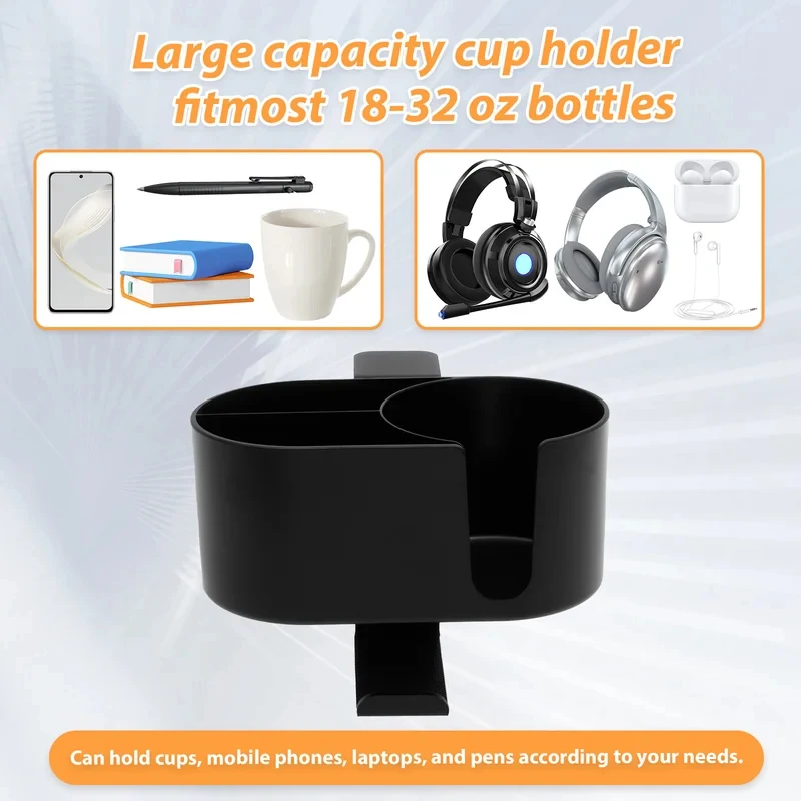 4 in 1デスクカップホルダー、ヘッドホンハンガー、ユニバ - Headphone Hook Under のレビューと価格