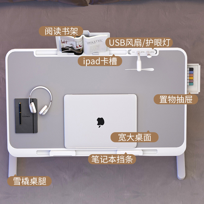 オーバーベッドテーブル デスク ゲーム用テーブル オフィス家 - Desk Setup With Laptop のレビューと価格