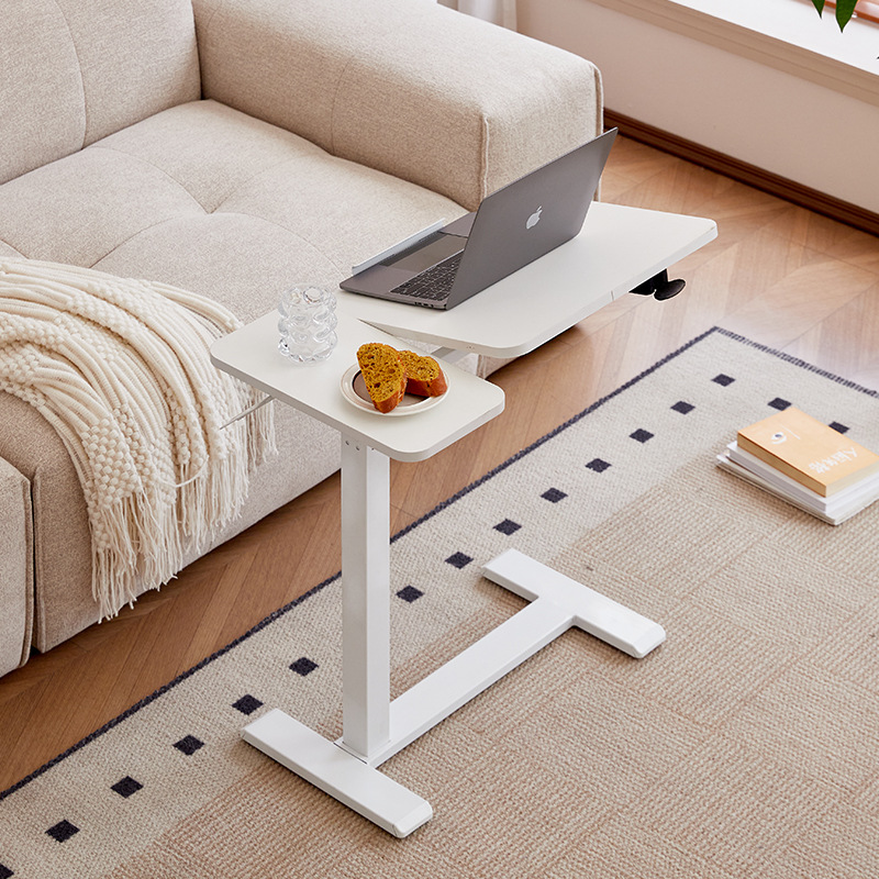 高さ調節可能なサイドデスクテーブル、傾斜調節可能な天板、キャ - Desk Setup Laptop のレビューと価格