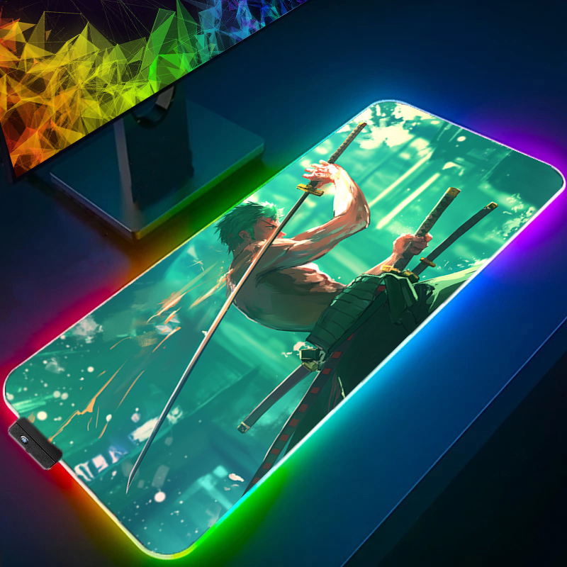 ワンピースゾロマウスパッド RGB ゲームアクセサリー Ga - Desk Setup Rug のレビューと価格