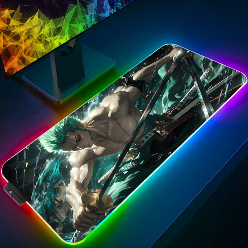 ワンピースゾロマウスパッド RGB ゲームアクセサリー Ga - Desk Setup Rug のレビューと価格