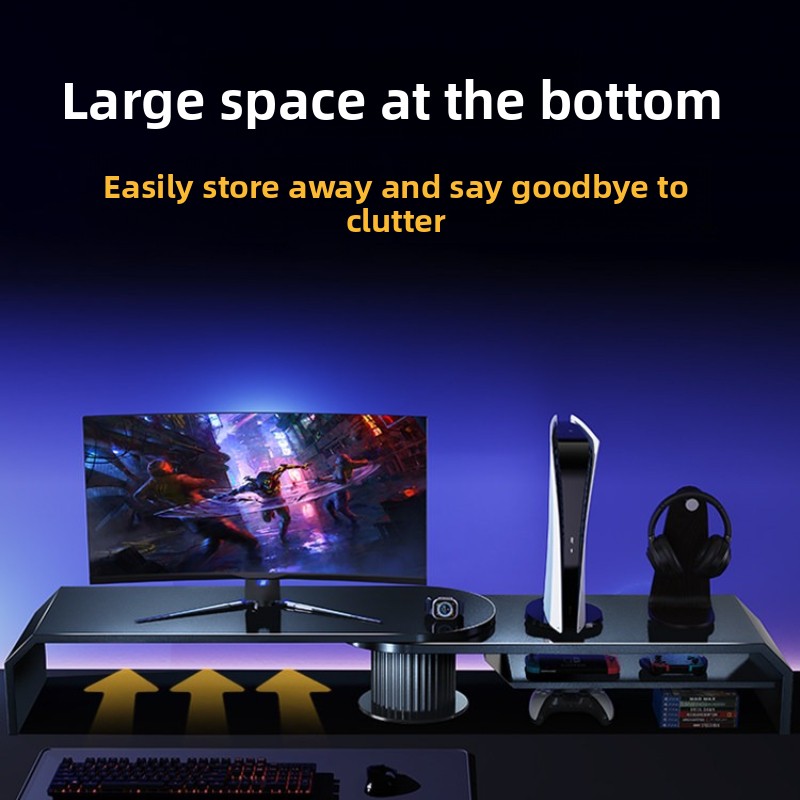 ゲーミングデュアルモニタースタンド オフィススクリーンライザ - Desk Setup Dual Monitor のレビューと価格