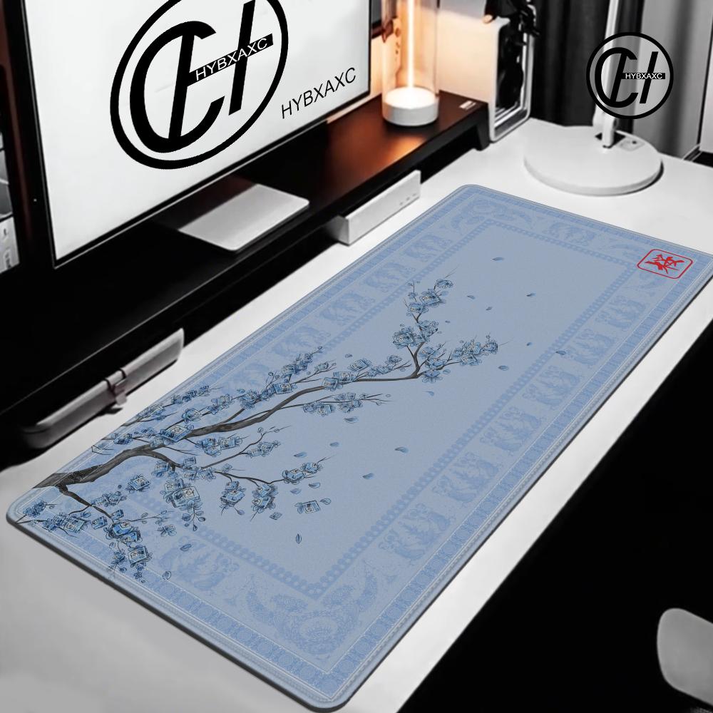 日本のゲーミングマウスパッド、黒桜、紫のラップトップデスクマ - Desk Setup Black のレビューと価格