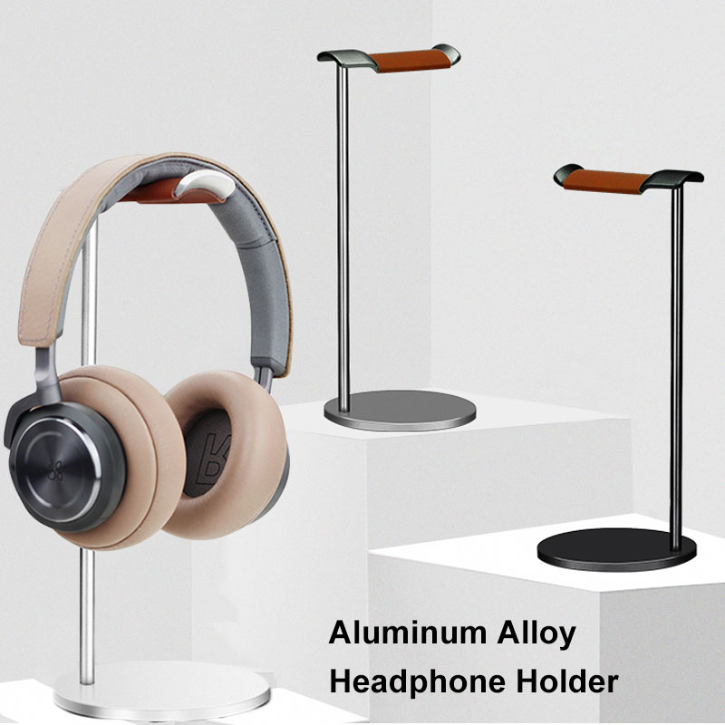 湾曲したアルミニウム製ヘッドフォンスタンドラック頑丈な金属製 - Gaming Setup Desk のレビューと価格