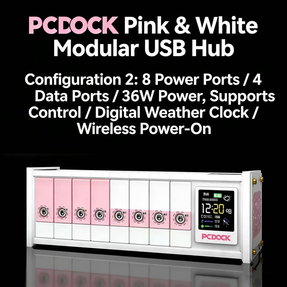 PCDOCK ブロック型USBデスクトップ電源タップ スイッ - Desk Setup Laptop のレビューと価格