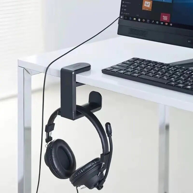 ユニバーサルゲーミングヘッドフォンスタンドヘッドセットフック - Headphone Hook Under のレビューと価格