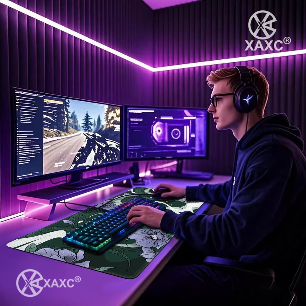 バイパースネークセットアップ XAXC マウスパッド 大型キ - Desk Setup With Laptop のレビューと価格