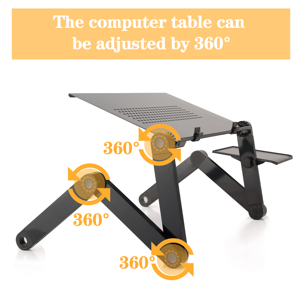 調節可能なラップトップデスクスタンドポータブルアルミ人間工学 - Desk Setup Pc のレビューと価格