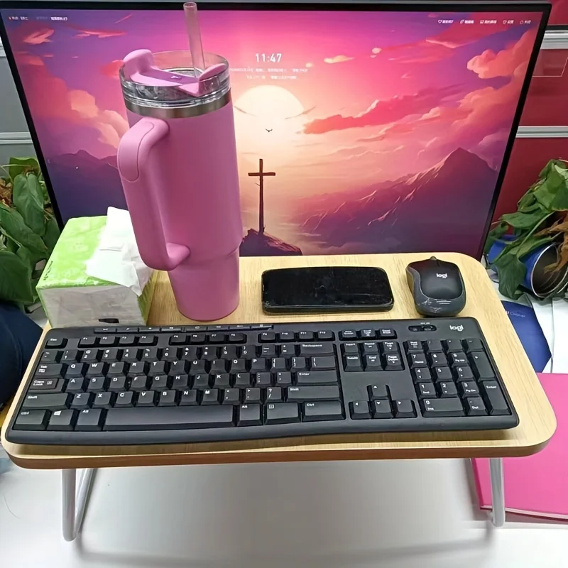 ベッドとソファ用の多機能折りたたみデスク,ラップトップ学習テ - Desk Setup Laptop のレビューと価格