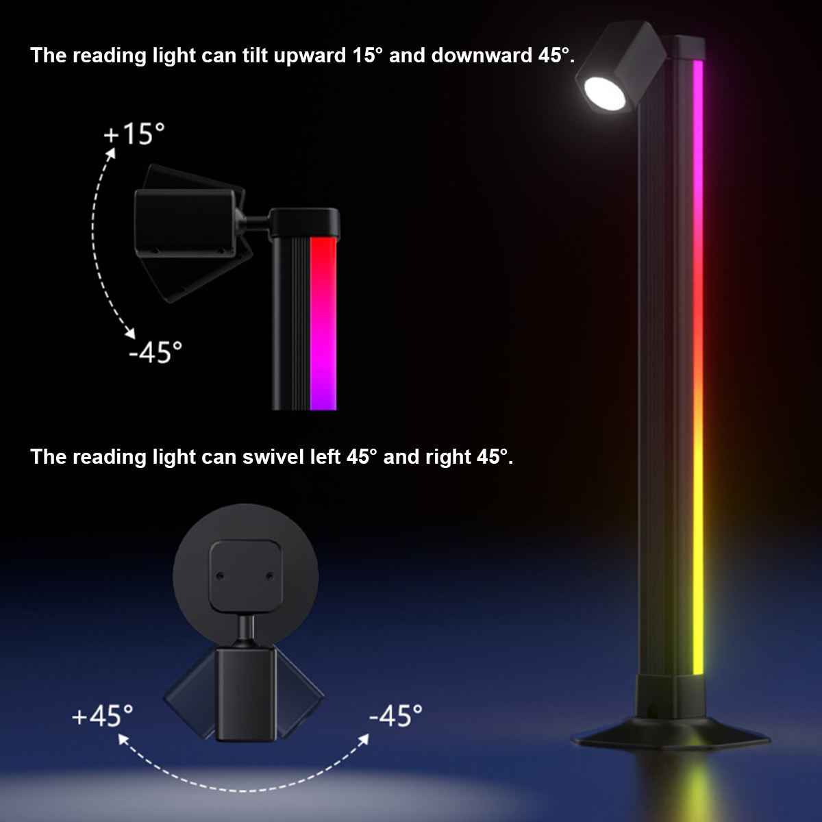 スマートライトバー LED RGB 音楽同期 アプリ制御 U - Desk Setup Black のレビューと価格